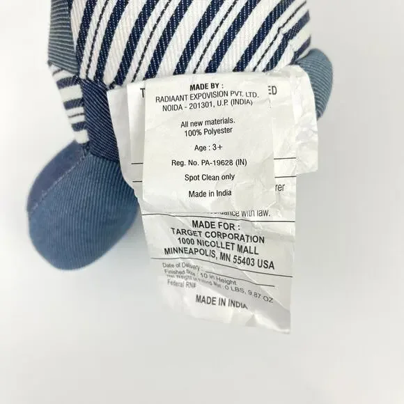 Set of 2-LEVIS Limited Edition Patchwork Teddy Bear Plush Denim Blue NWT - Picture 7 of 9